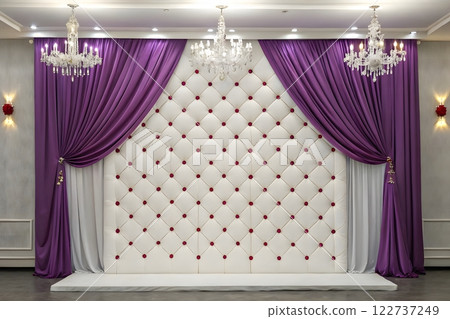 curtain, red, hanging 122737249
