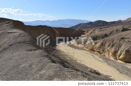 View of the Death Valley, California mountains and desert background, USA national parks landscape 122737413