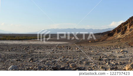 View of the Death Valley, California mountains and desert background, USA national parks landscape 122737423