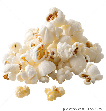 Handful of popcorn isolated on a transparent background 122737758