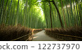 A photorealistic image of a dense bamboo 122737970