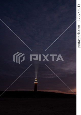 Eierland, De Cocksdorp, Texel, The Netherlands, Oktober 28th, 2024, The Serene Lighthouse is Eierland, De Cocksdorp, Texel, The Netherlands, Oktober 28th, 2024, The Serene Lighthouse is 122738013