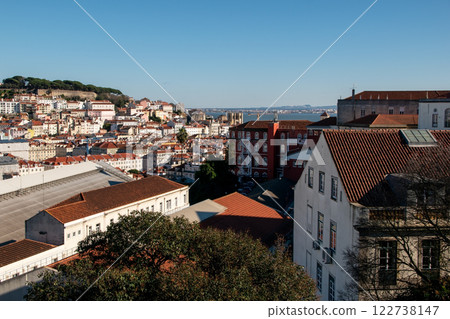 Lisbon, Portugal. View of the old city center 122738147