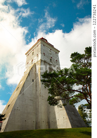Historical old Kopu lighthouse, Estonian Hiiumaa island, One of the oldest lighthouses 122738241