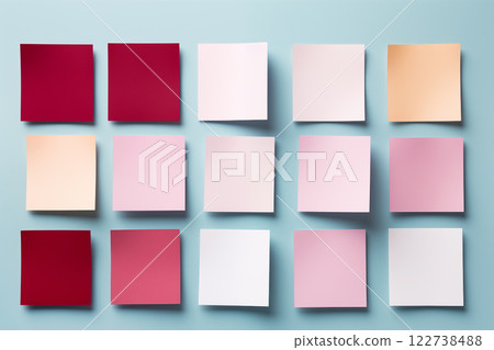 set of paper pieces isolated on white background. 122738488