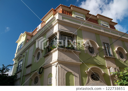 Detail of the facades of houses in Lisbon, Portugal Detail of the facades of houses in Lisbon, Portugal 122738651