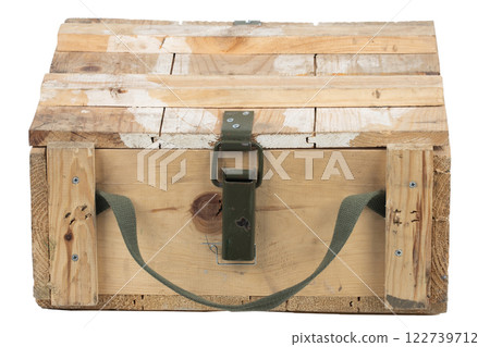 Ammunition crate isolated on white Ammunition crate isolated on white 122739712