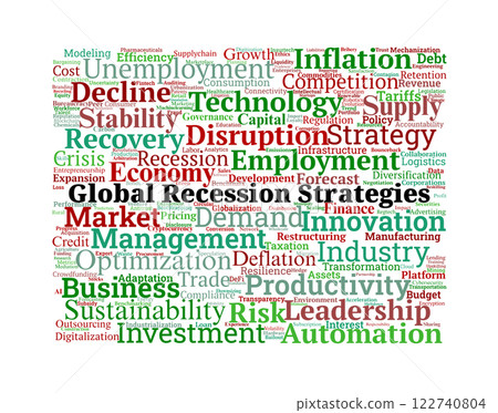 Global Recession Strategies Word Cloud Global Recession Strategies Word Cloud 122740804