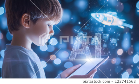 Kids explore AI, the future of digital learning Kids explore AI, the future of digital learning 122741568