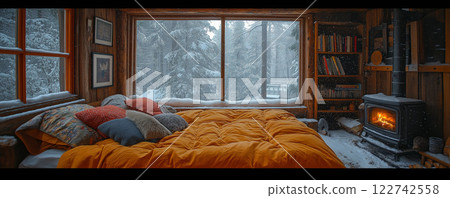 Stylish accommodation in the snowy mountains 122742558