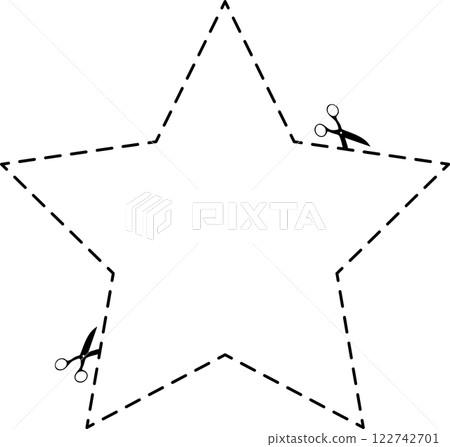Cutting scissors geometric 122742701