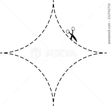 Cutting scissors geometric 122742710