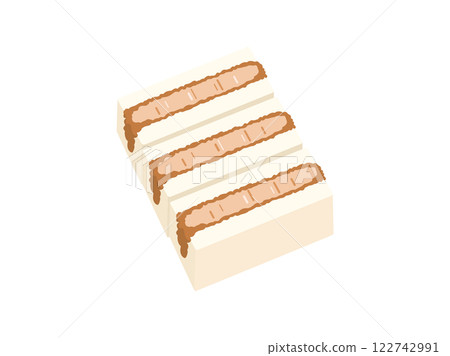 以豬排三明治為基礎的插圖 122742991