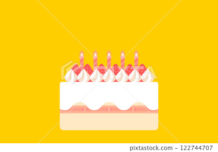 脆餅向量插圖整個蛋糕生日派對慶祝禮物週年紀念 122744707