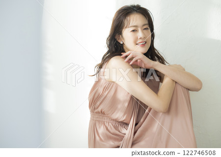 Portrait of a beautiful middle-aged woman 122746508