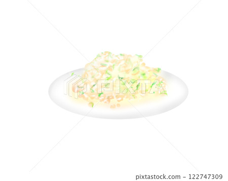 Illustration of green onion salt sauce 122747309