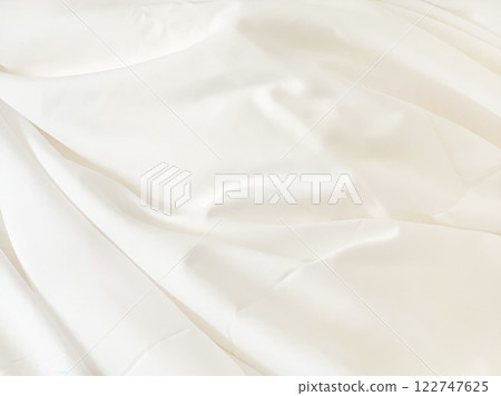 Leigh Airy White Blanket On Bed 122747625