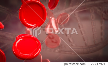 The Cell Blood for medical or sci concept 3d Rendering. 122747921
