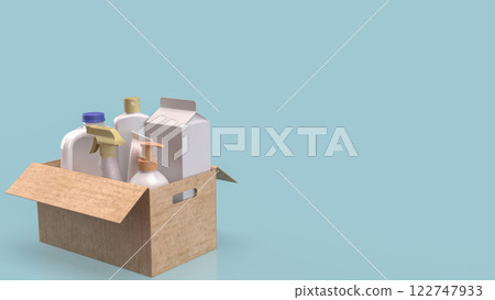 The Product in cardboard box for Shopping concept 3d rendering. 122747933