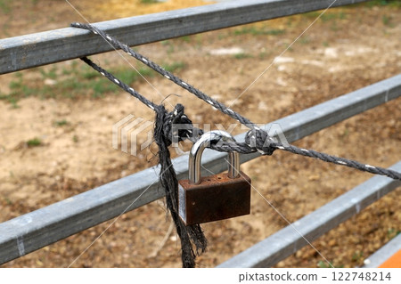 metal padlock for locking doors and gates in Israel. metal padlock for locking doors and gates in Israel. 122748214