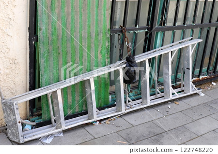 metal padlock for locking doors and gates in Israel. 122748220