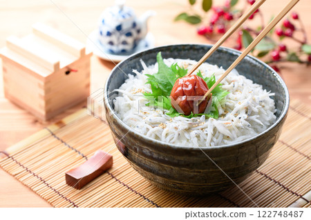 梅子拌銀魚蓋飯 梅子拌銀魚蓋飯 122748487