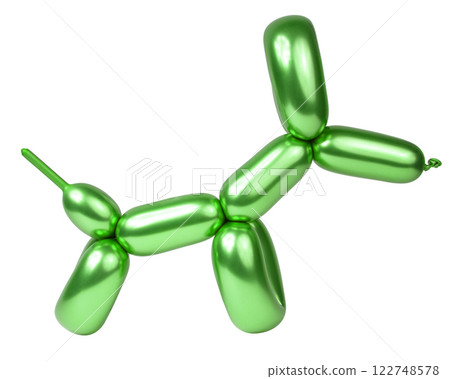 Balloon dog party model isolated on the white background 122748578
