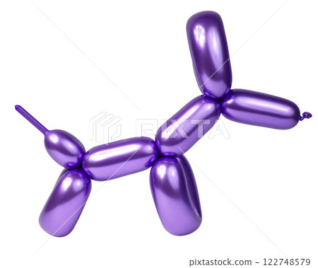Balloon dog party model isolated on the white background 122748579