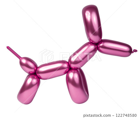 Balloon dog party model isolated on the white background 122748580