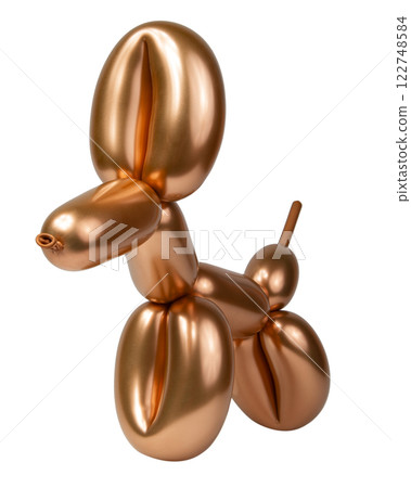 Balloon dog party model isolated on the white background Balloon dog party model isolated on the white background 122748584