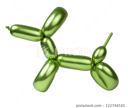 Balloon dog party model isolated on the white background Balloon dog party model isolated on the white background 122748585