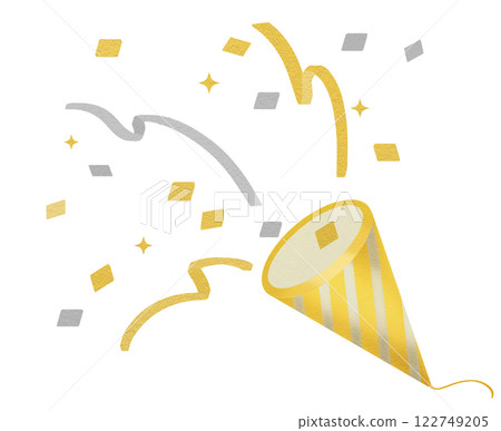 Crackers Gold Silver Party Confetti 122749205