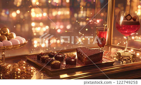 Luxurious ruby chocolate and truffle sparkle02 122749258