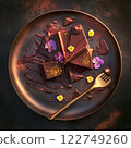 Presentation chocolate plate 02 122749260