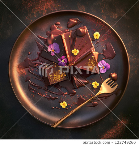 Presentation chocolate plate 02 122749260