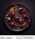 Presentation chocolate plate 01 122749261
