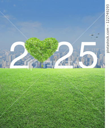 Happy New Year and Valentines day 2025 cover concept 122749293