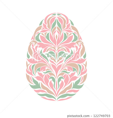 Floral Easter Egg in victorian style Floral Easter Egg in victorian style 122749703