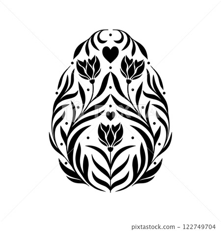 Floral Easter Egg 122749704