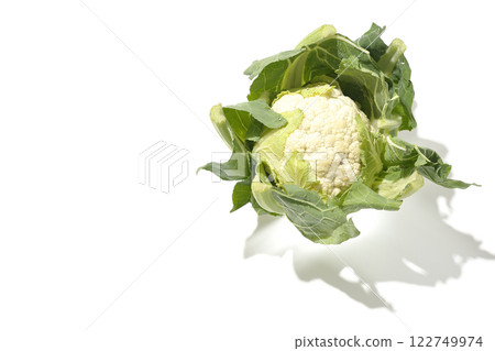 Cauliflower photographed on a white background Cauliflower photographed on a white background 122749974