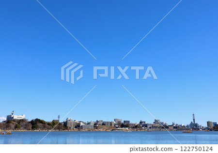 藍天白雲下的水戶市街道 藍天白雲下的水戶市街道 122750124