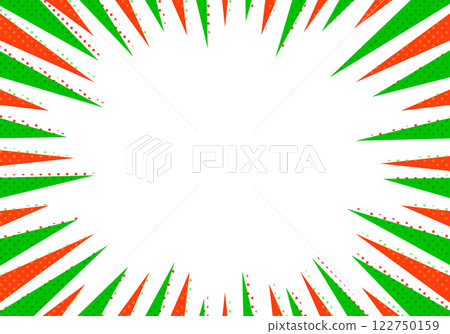 集中線背景素材(聖誕色彩) 集中線背景素材(聖誕色彩) 122750159