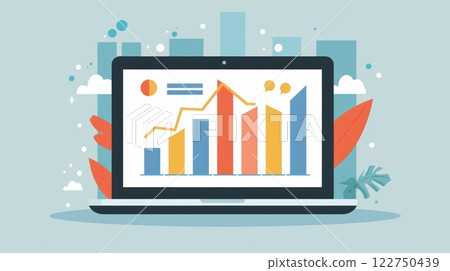 Modern Corporate Progress Bar Design for Training Platform on Laptop Screen 122750439