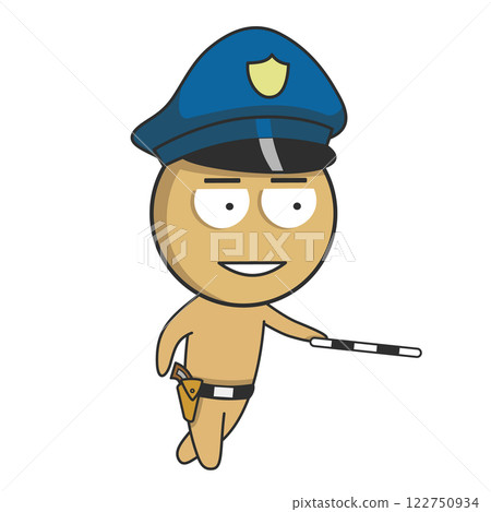 Policeman patrolling the streets Policeman patrolling the streets 122750934
