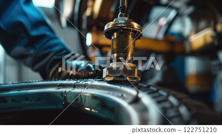 Professional Tire Valve Replacement in Auto Repair Shop for Enhanced Vehicle Maintenance 122751210