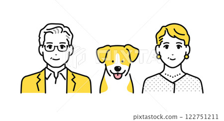 Dog Senior couple Person Icon 122751211