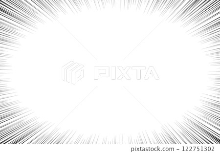 集中線（透明背景）向量插圖漫畫 122751302