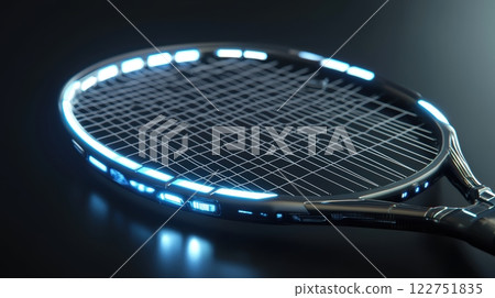 Futuristic Badminton Racquet Design for Cutting-Edge Sports Gear Advertising and Promotion 122751835