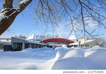 秋田縣秋田故鄉村清爽的雪景 秋田縣秋田故鄉村清爽的雪景 122752008