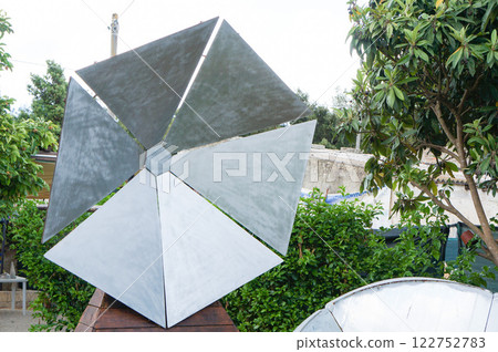 Parabolic antenna at the Archimedes Museum in Italy Parabolic antenna at the Archimedes Museum in Italy 122752783